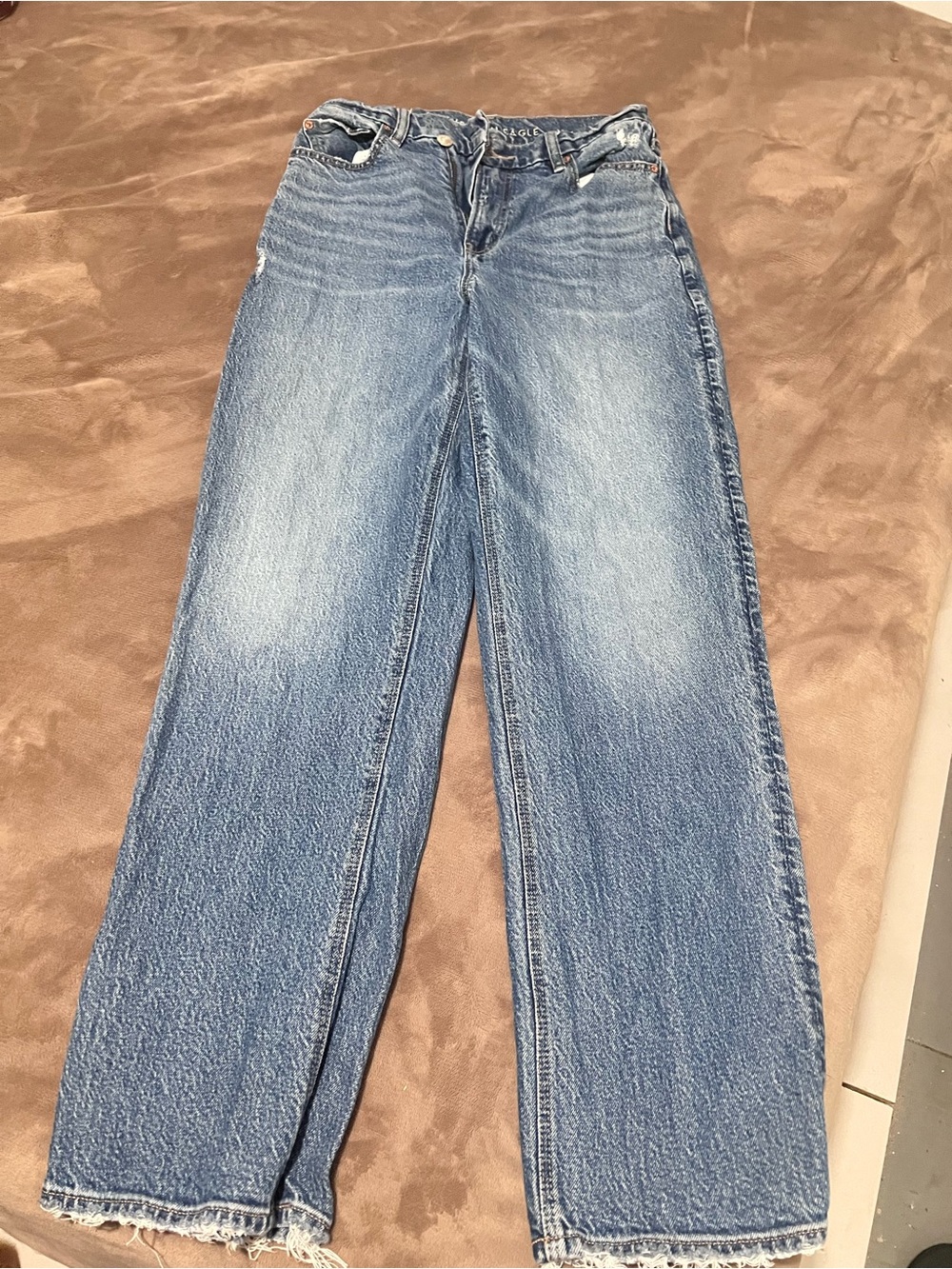 American Eagle Outfitters Wide-Leg Jeans in Light Blue Wash